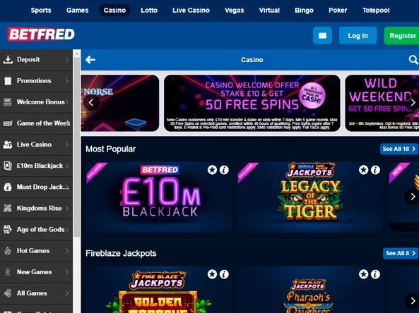 Trust and verification badges for Bet Fred Casino